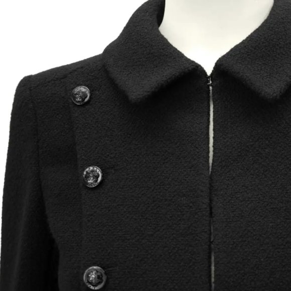 CHANEL Black Military Style Jacket Size 40 - Picture 2 of 8
